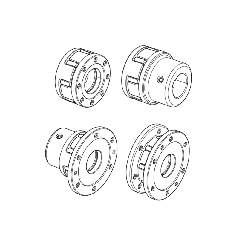 RP-F flange jaw coupling installed on diesel generator flywheel