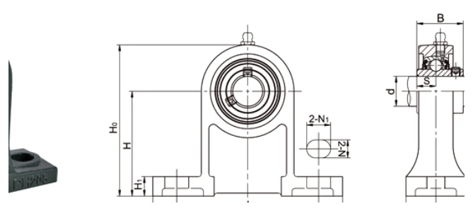 ucph-tapped-base-pillow-block-bearing-units-drawing