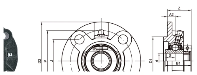 uefc-flange-cartridge-bearing-units-drawing