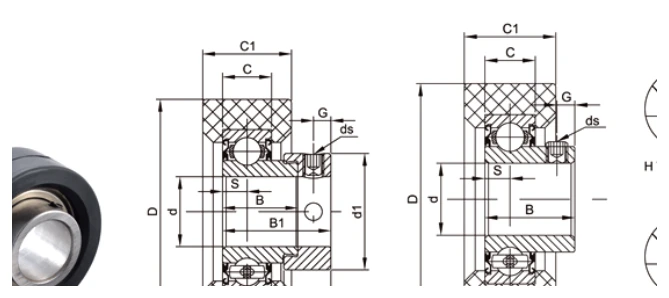 RCSA200/RCSB200 bearing series engineering drawing