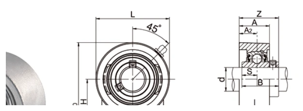 SSUCFB..A bearing series engineering drawing