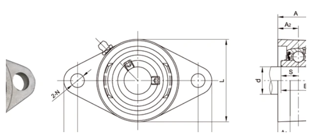 SSUCFL..A bearing series engineering drawing