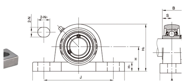 SSUCP..A bearing series engineering drawing