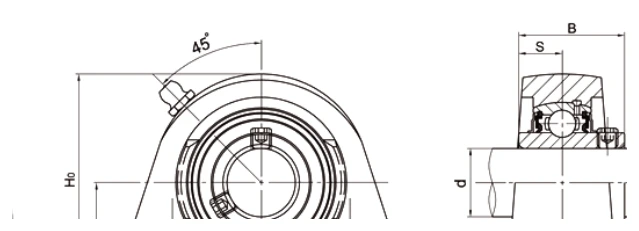 SSUCPA..A bearing series engineering drawing