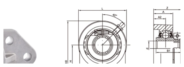 SSUEFB..A bearing series engineering drawing