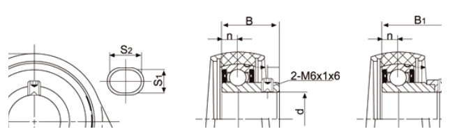 TP-SBPY/TP-SAPY bearing series engineering drawing