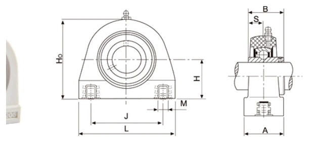 TP-SUCTB bearing series engineering drawing