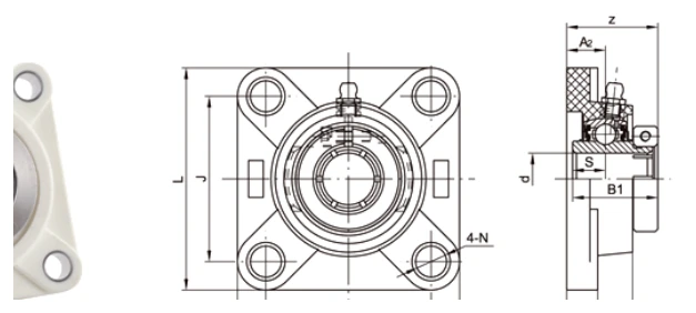 TP-SUEF bearing series engineering drawing