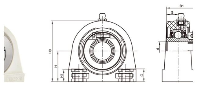TP-SUETB bearing series engineering drawing