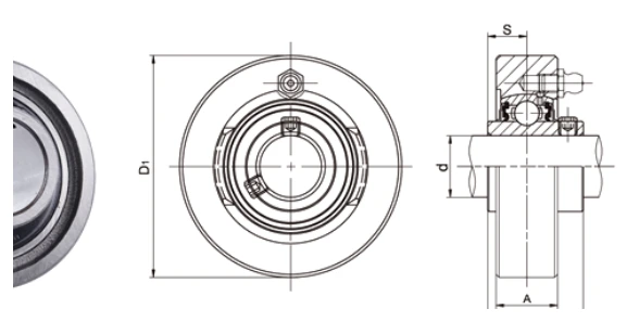 UCC bearing series engineering drawing