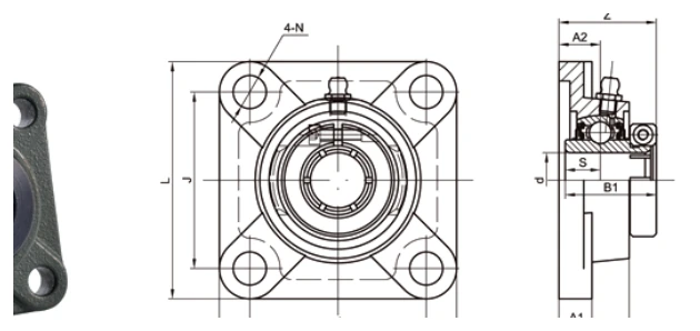 UEF bearing series engineering drawing