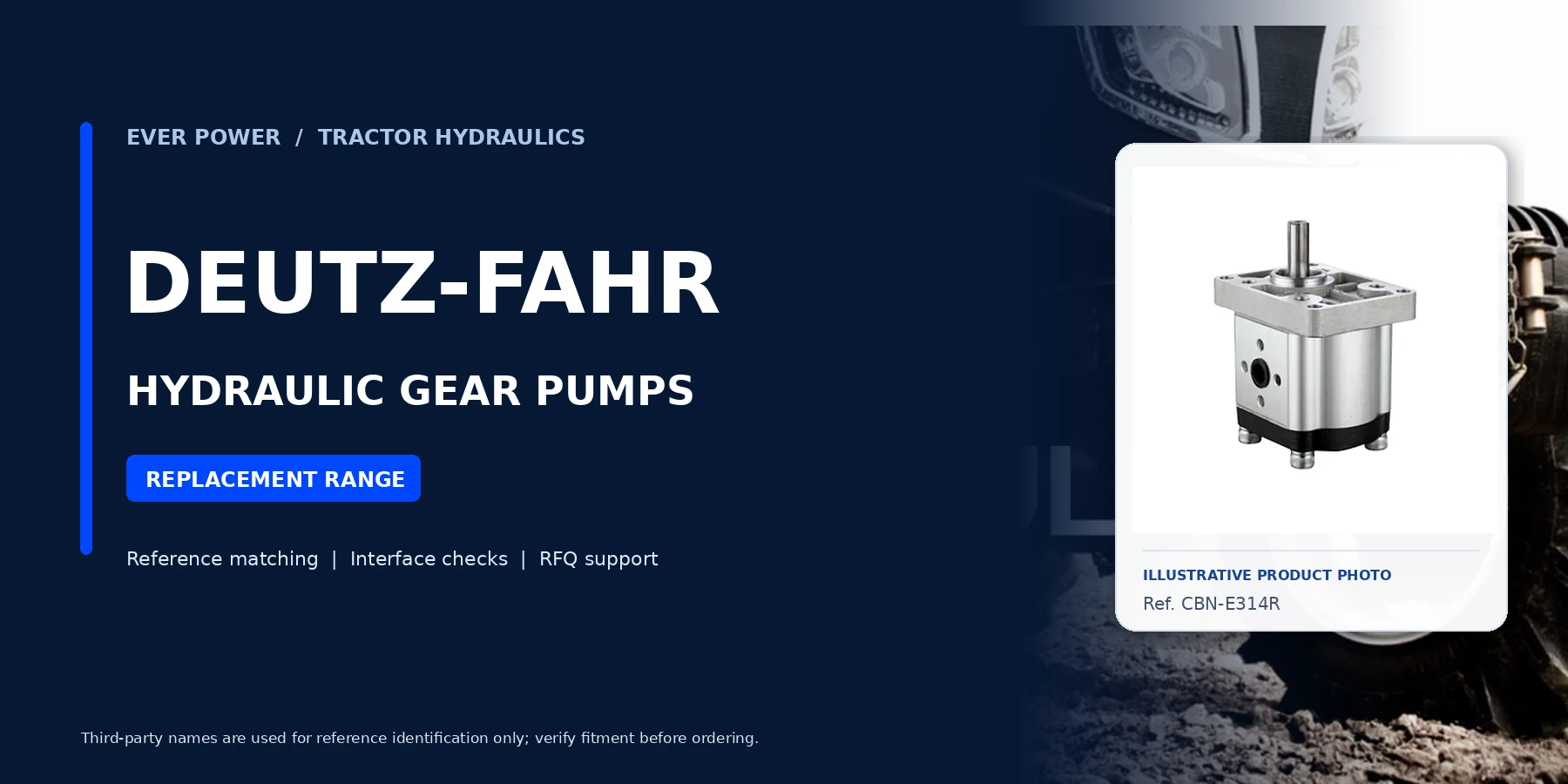 Deutz-Fahr agricultural tractor hydraulic pump series