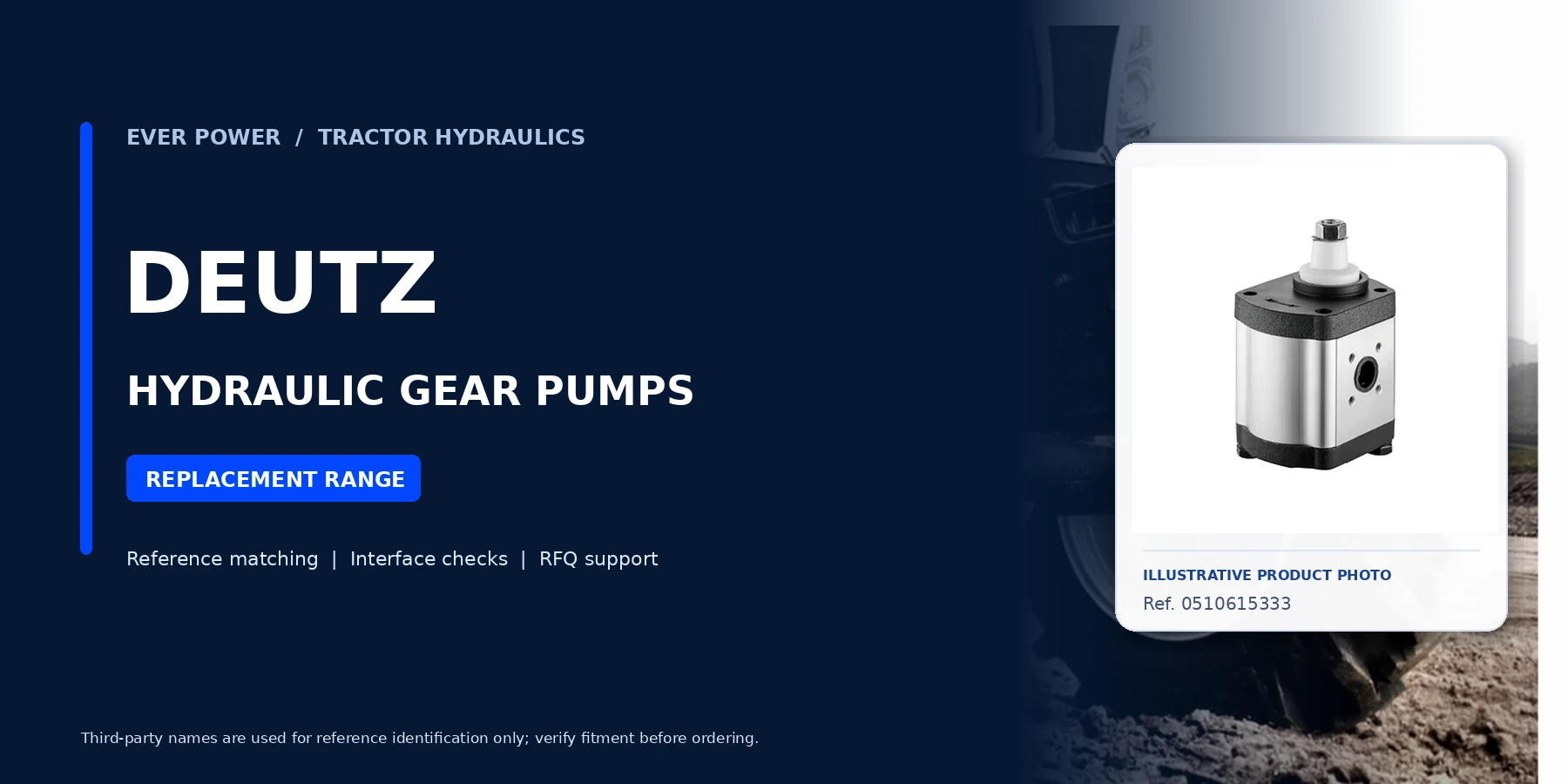 Deutz agricultural tractor hydraulic pump series