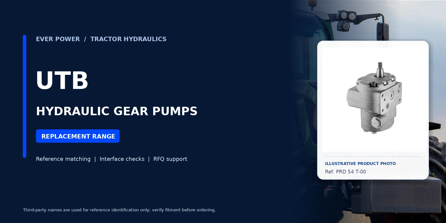 UTB agricultural tractor hydraulic pump series